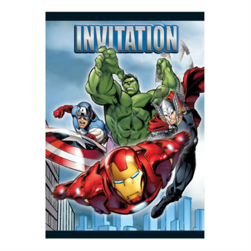 Avengers Carte D Invitation