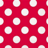 RED LUNCHEON NAPKINS WITH WHITE DOTS