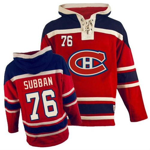 Olympic CA. No76 P.K Subban Red Sawyer Hooded Sweatshirt Stitched NHL Jersey